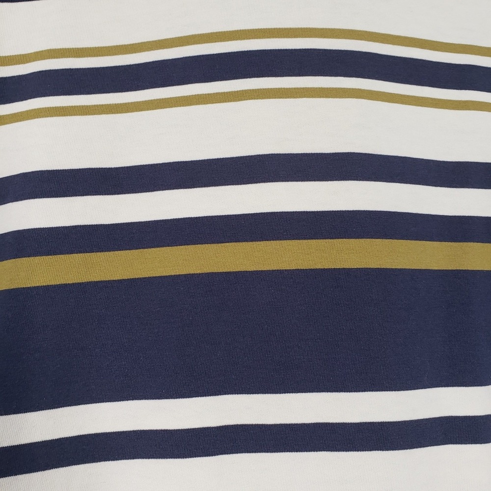 Vintage Structure Polo Shirt Mens Large Green Blue Striped Quarter Zip 90s - Picture 13 of 17